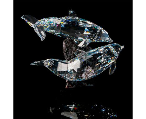 Part of the Soulmates series. Lead crystal pair of graceful dolphins dancing playfully, representing the ocean of friendship.