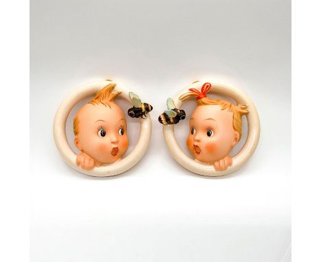 Porcelains hand painted in matte finish. Goebel backstamp. M. I. Hummel impressed to back. Dimensions: 5""Dia.Manufacturer: G