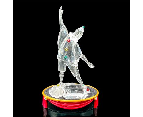 Part of the SCS Masquerade trilogy. Lead crystal figure carefully crafted with colorful crystals, standing on a frosted cryst