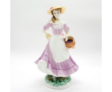 Limited edition figurine modeled as brunette woman in lavender prairie style dress and sunhat.Second figurine from The Four S