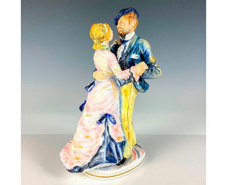 Fine bone china part of the Impressionists Series. Depicts couple dancing.Royal Worcester backstamp. Artist: Kenneth PottsIss