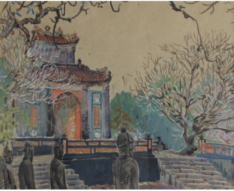 Hilda Trefusis
Tomb of Tu Duc - Hanoi
Watercolour
34 x 43cm
The Burton Art Gallery label verso

