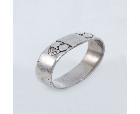Seltener Art Deco ServiettenringGeorg Jensen/Kopenhagen/Dänemark, um 1933/44 Entwurf: Gundorph Albertus. 925er Silber. Punzen