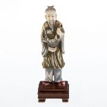 Okimono, Angler, Japan um 1900