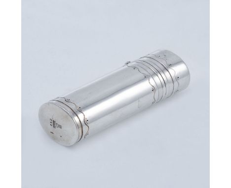 Art Deco DeckeldoseGeorg Jensen/Kopenhagen/Dänemark, um 1933/44. 925er silber. Punzen: Herst.-Marke, Sterling, 249. H. 7,5 cm