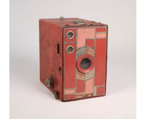 Vintage Kodak 1930 Art Deco No. 2A Pink Beau Brownie Camera. Designed by Walter Dorwin Teague. The Rare Pink Version was only
