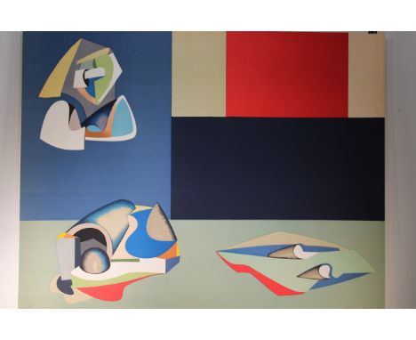 Jean Helion, (French, 1904-1987) Composition. Color Lithograph. Pencil signed lower right. Pencil numbered (16/150) lower lef