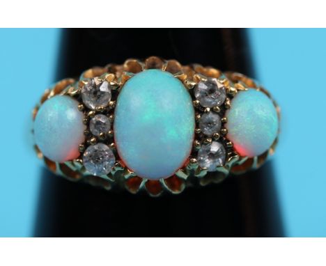 Opal &amp; diamond ring