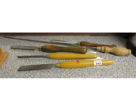 Collection of lathe tools