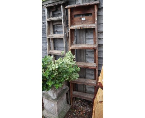 2 vintage step ladders