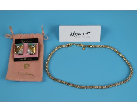 Monet necklace and Pierre Cardin earrings