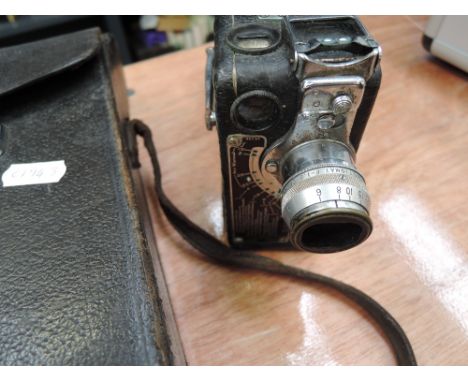 A vintage Kodak cine camera in case