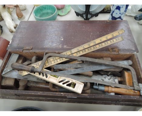 A selection of vintage tools in case