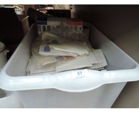 A large box of GB stamps and first day covers