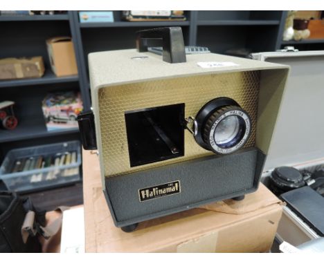 A Halinamat slide projector