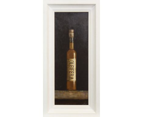 * NEIL NELSON (BRITISH b 1977), OLEIFORA oil on board, signed with initials; titled and dated 2011 verso 60cm x 22cm Framed N