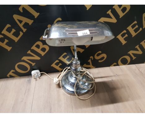 VINTAGE CHROME DESK LAMP IN WORKING ORDER