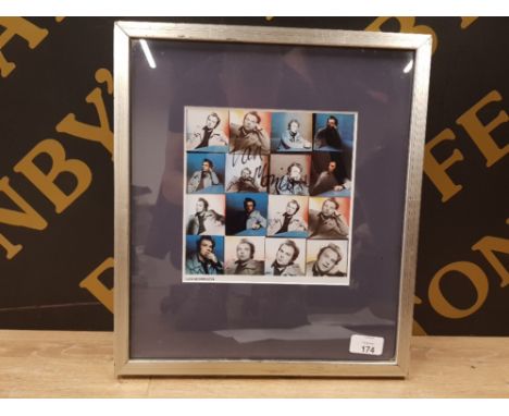 VAN MORRISON PRINT SIGNED BY THE MAN HIMSELF IN CHROME EFFECT FRAME 40CM BY 35CM