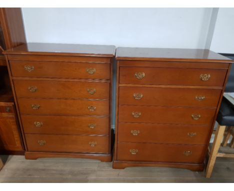 A PAIR OF STAGG 5 DRAWER CHESTS