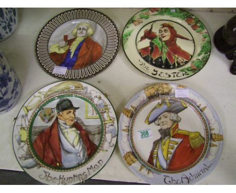 Four Royal Doulton series ware plates The Admiral, The hunting Man, The jester and The Squire (4)