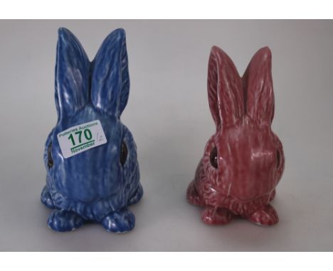Sadlers Art Deco pink rabbit 1686 and similar blue item 1026. (2).