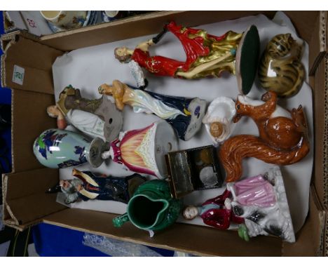 A mixed collection of ceramic items to include - Royal Doulton 2nds figure The Genie HN2989, Good Morning HN2871, damaged fig