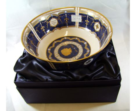 Royal Worcester bone china flight bowl to commemorate the wedding of Queen Elizabeth II. Limited Edition, boxed with certific