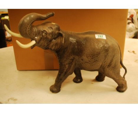 Beswick large elephant with trunk in salute, model number 1770 