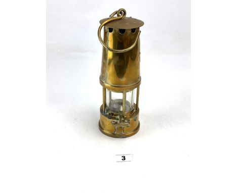Miners lamp - The Protector Lamp &amp; Lighting Co Ltd, Eccles Manchester 10" high