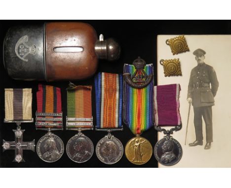 Military Cross group - MC unnamed as issued L/G 3/6/1918, QSA with bars CC/OFS/Tr (6876 Pte J Smith Durham L.I.) initial corr