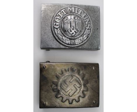 German WW2 Belt Buckles Army and Labour  (2)