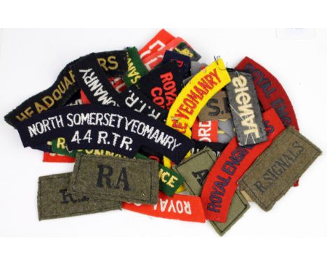 Canadian Army WW2 Formation Signs and Shoulder Title Badges (approx 12)