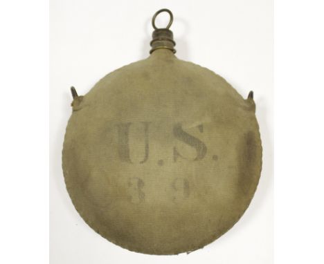 US 19th century Indian war soldiers water bottle stamped U.S 39 scarce item  