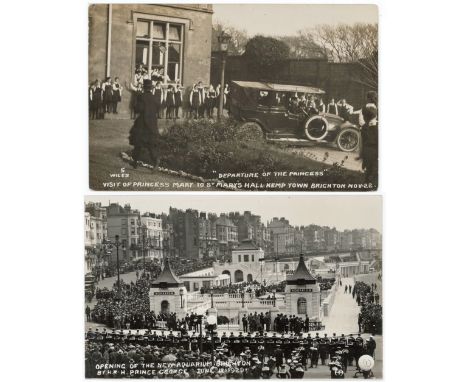 Royal Visits to Brighton 1922 & 1929 R/P    (2)
