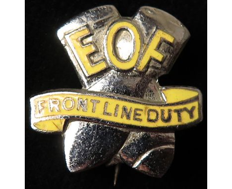 Badge - E.O.F. (poss. Elstow Ordnance Factory in Bedfordshire) No.l852 (WW2 period) 