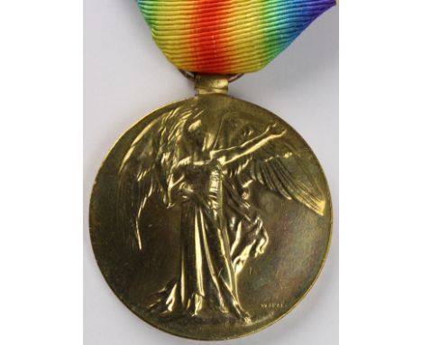 WW1 Victory Medal named PO. 1010-S- Pte G Y Gibson RMLI. Killed 28/4/1917 with 2nd RM Bn RN Div RMLI. On the Arras Memorial. 