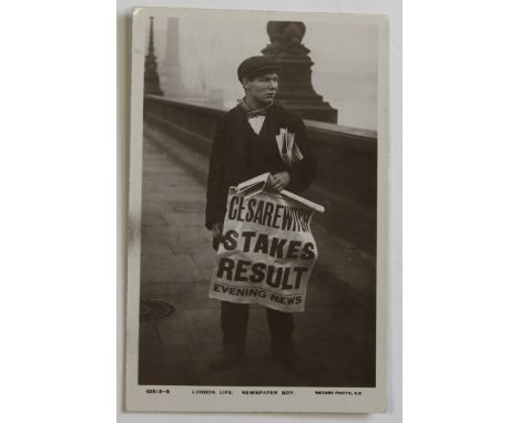London Life, Newspaper Boy, Rotary 10513-5 R/P    (1)
