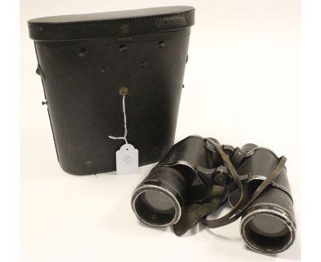 German pair of WW2 7x50 Dienstglas Army binoculars in their original case   