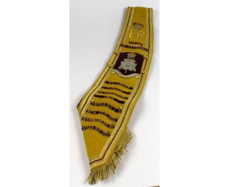 Suffolks high quality reproduction 1950's Suffolk Regiment drum majors sash