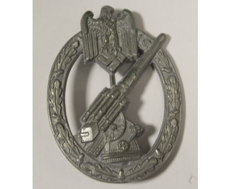 German WW2 Army flack War badge, maker marked   