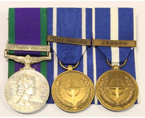 Group - CSM QE2 with Northern Ireland clasp (25016215 SIG S A Hudspeth R Signals). With NATO Medals for Former Yugoslavia and