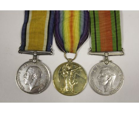BWM & Victory pair, 15786 Pte F.Wallis Suff R and Defence medal, mtd as worn, mic shows pair only GVF