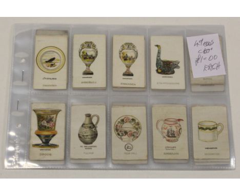 R J Lea, Old Pottery (silk) odds 1914, cat £49  (x49)   G-VG