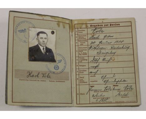 German WW2 Army Reserve Wehrpas