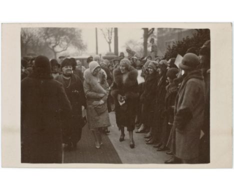 Duchess of York opening the Excelsior Club for girls, Victoria Avenue, Southend on Sea, Nov 1929 R/P   (1)