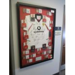 Manchester United signed away 02/03 shirt plus 22 signed photos, including Beckham, Giggs, Keane,