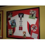 Michael Owen: a signed white No. 20 England 1998 England World Cup International jersey. This was