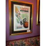 World Cup 1950 Brazil print, 5 of 4000, 24in w x 34in hgt ***Note from Auctioneer*** All items