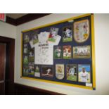 Real Madrid home jersey, team pennants and photos signed by members of the Champions League