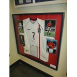 David Beckham's signed spare England National Team jersey from International Friendly match